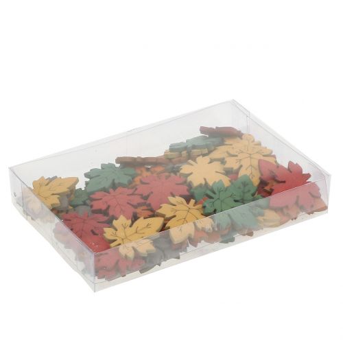 Floristik24 Foglia d&#39;acero colorata da spolverare 3,5 cm 72 pz