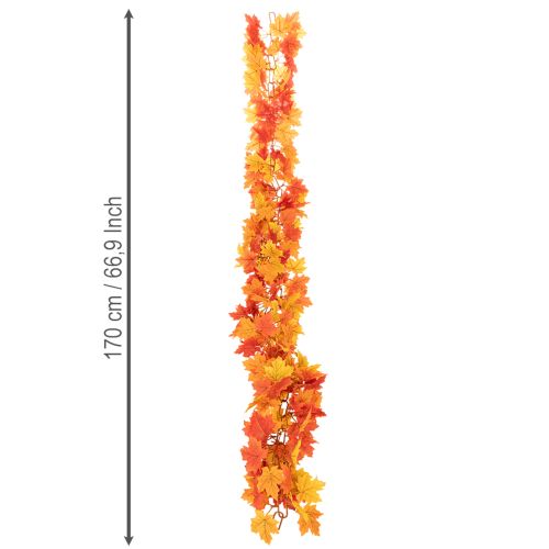 Prodotto Ghirlanda artificiale di foglie d'acero, decorazione autunnale, 170 cm