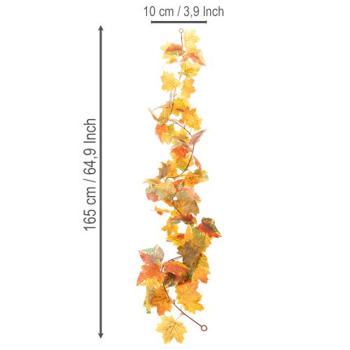 Prodotto Ghirlanda artificiale di acero, decorazione autunnale, 165 cm