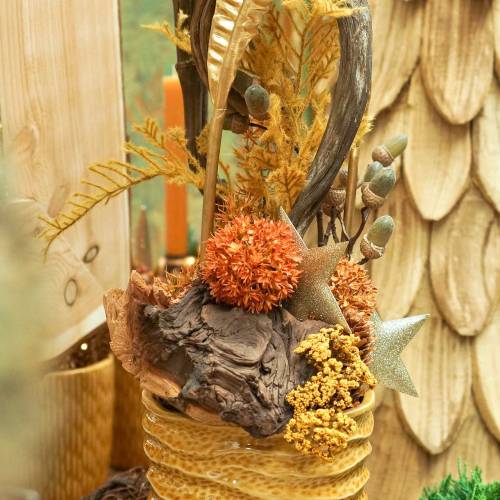 Floristik24 Cipolla ornamentale Allium arancione artificiale 70 cm 3 pezzi