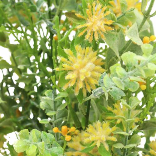Prodotto Mazzo con erba e fiori artificiali giallo 53cm