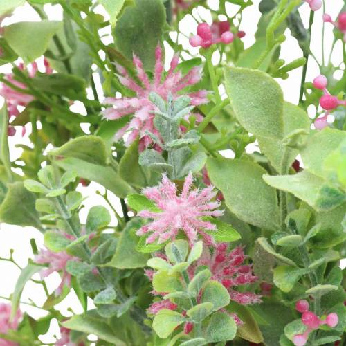 Floristik24 Bouquet con erba e fiori rosa artificiale 53cm