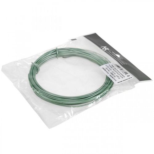 Floristik24 Filo di alluminio Ø2mm Verde Opaco 100g 12m