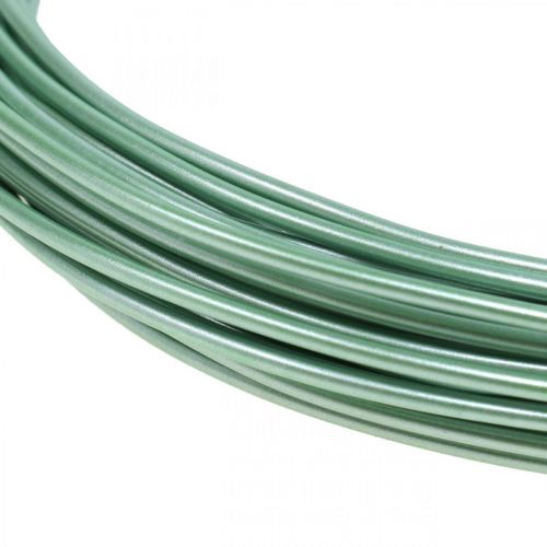 Floristik24 Filo di alluminio Ø2mm Verde Opaco 100g 12m