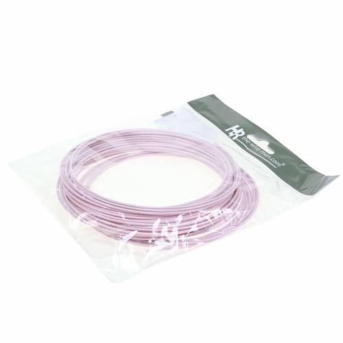 Floristik24 Filo di alluminio Ø2mm rosa pastello 100g 12m