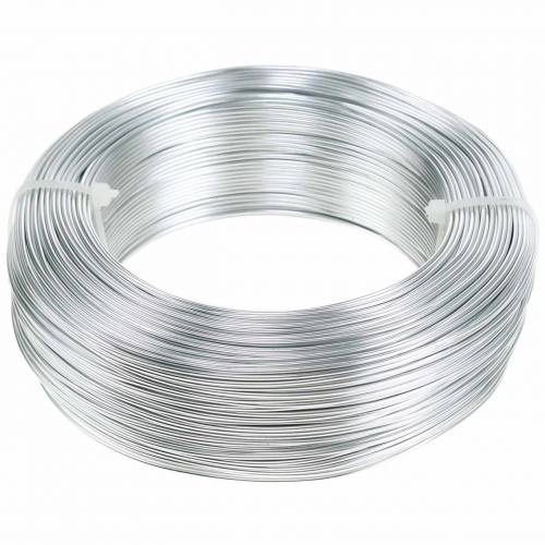 Floristik24 Filo di alluminio Ø1,0mm argento 250g 120m