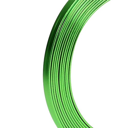 Floristik24 Filo piatto di alluminio verde 5mm x 1mm 2.5m