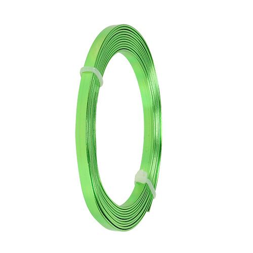 Prodotto Filo piatto di alluminio verde 5mm x 1mm 2.5m