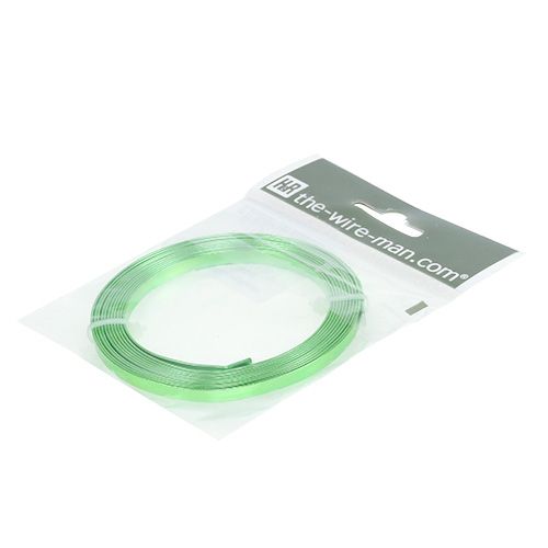 Prodotto Filo piatto di alluminio verde 5mm x 1mm 2.5m