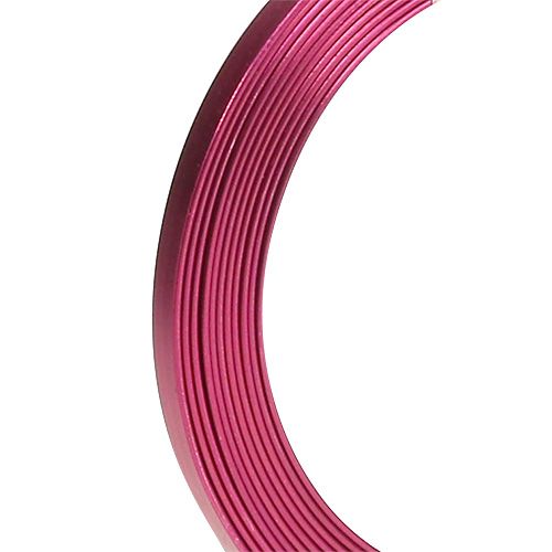 Floristik24 Filo piatto di alluminio rosa 5 mm x 1 mm 2,5 m