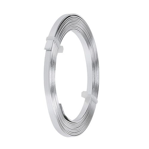 Prodotto Filo piatto in alluminio argento 5 mm x 1 mm 2,5 m