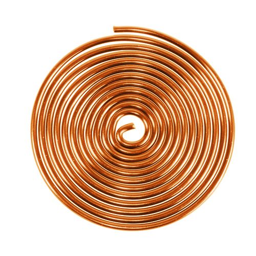 Floristik24 Vite senza fine in alluminio Vite senza fine in metallo Arancione 2mm 120cm 2 pezzi