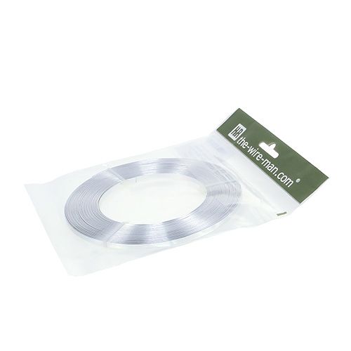 Prodotto Filo piatto in alluminio argento 5mm x1mm 10m