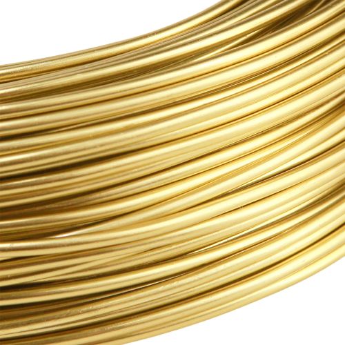 Prodotto Filo di alluminio 2 mm, filo artigianale, filo decorativo oro 60 m 500 g