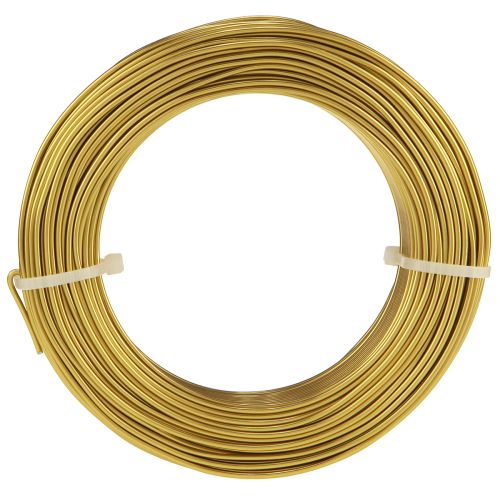 Prodotto Filo di alluminio 2 mm, filo artigianale, filo decorativo oro 60 m 500 g