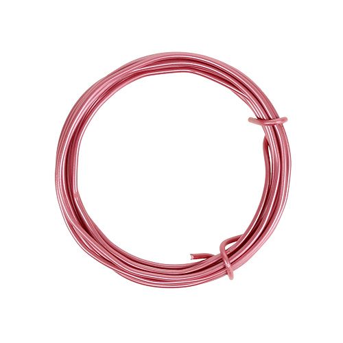 Floristik24 Filo di alluminio 2mm rosa 3m