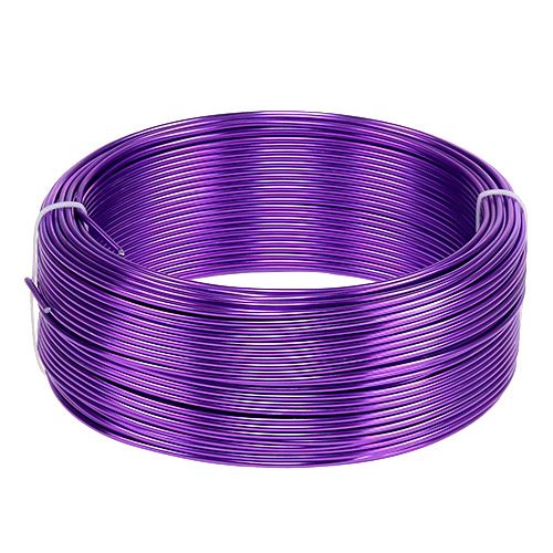 Floristik24 Filo di alluminio Viola Ø2mm 500g (60m)