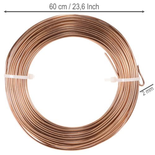 Filo di alluminio da 2 mm per floricoltura e artigianato, 60 m, 500 g | Floristik24.it