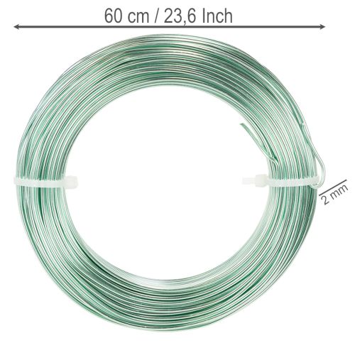 Filo di alluminio decorativo da 2 mm, filo per lavori artigianali, 60 m, 500 g | Floristik24.it