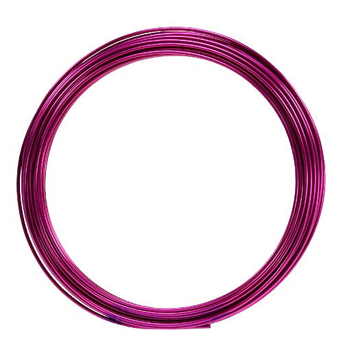 Floristik24 Filo di alluminio 2mm 100g rosa