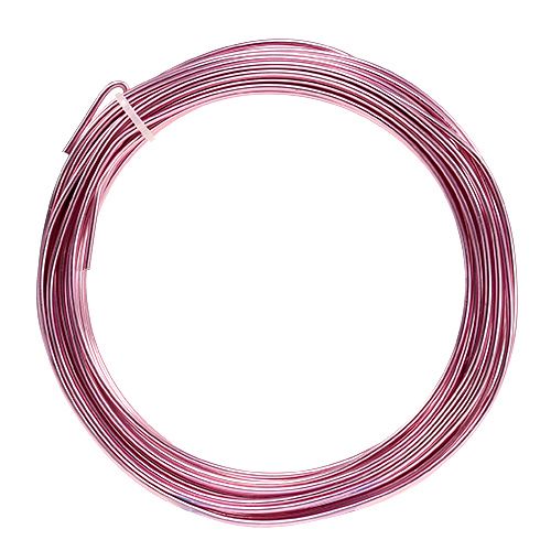 Floristik24 Filo di alluminio 2mm 100g rosa