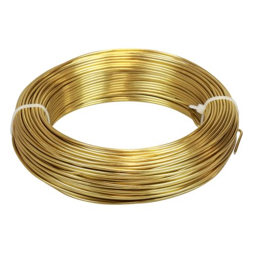 Floristik24 Filo di alluminio Ø2mm 500g 60m oro