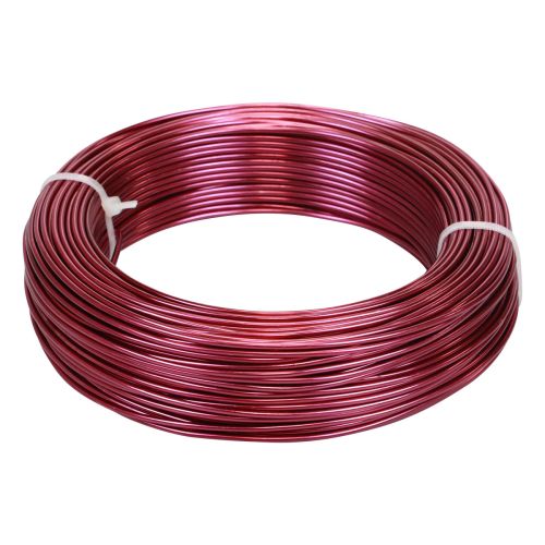 Floristik24 Filo di alluminio Ø2mm 500g 60m rosa