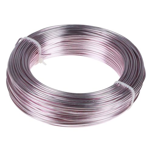Prodotto Filo di alluminio Ø2mm filo decorativo rosa rotondo 480g