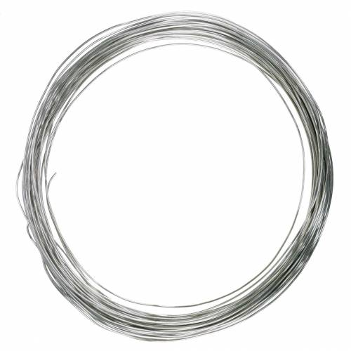 Filo di alluminio, argento, rotondo, spess. 1 mm, 16 m/ 1 rot