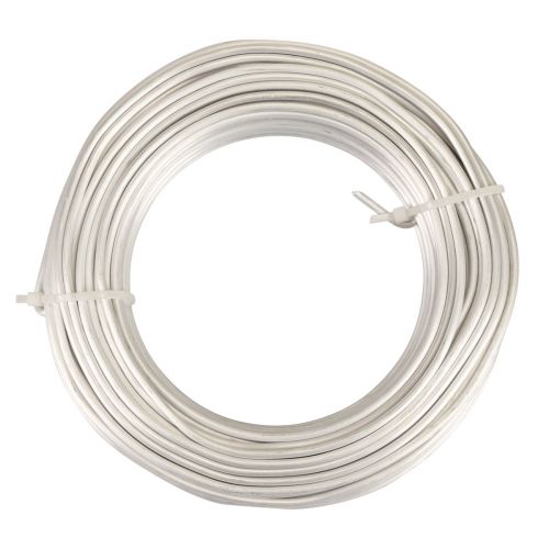 Floristik24 Filo di alluminio filo di alluminio 3 mm filo per gioielli bianco-argento opaco 500 g