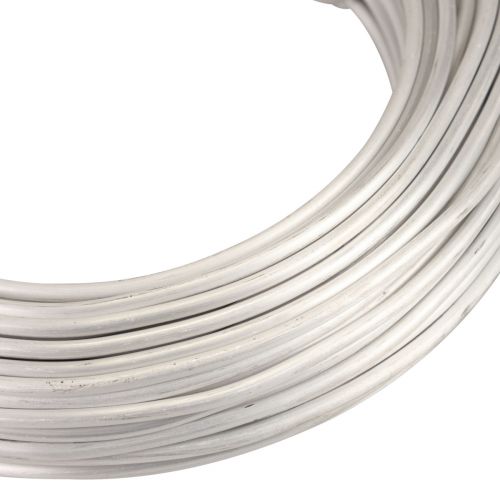 Floristik24 Filo di alluminio filo di alluminio 3 mm filo per gioielli bianco-argento opaco 500 g