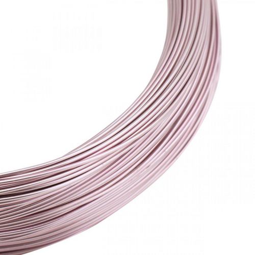 Filo di alluminio Ø1mm filo decorativo rosa tondo 120g
