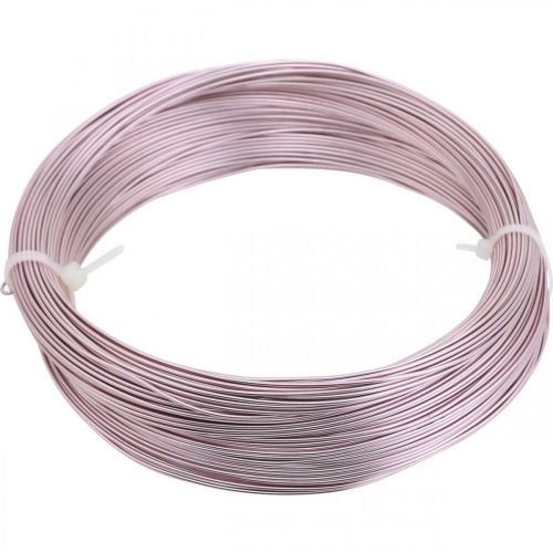 Filo di alluminio Ø1mm filo decorativo rosa tondo 120g