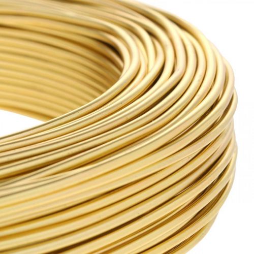 Prodotto Filo di alluminio oro Ø2mm filo decorativo filo artigianale tondo 500g 60m