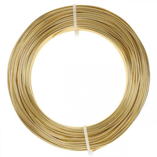 Prodotto Filo di alluminio oro Ø2mm filo decorativo filo artigianale tondo 500g 60m