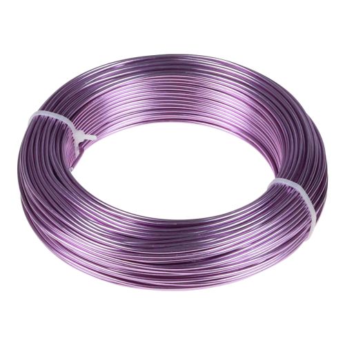 Prodotto Filo di alluminio viola Ø2mm filo per gioielli lavanda rotondo 500g 60m