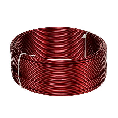 Floristik24 Filo di alluminio rosso Ø2mm 500g (60m)