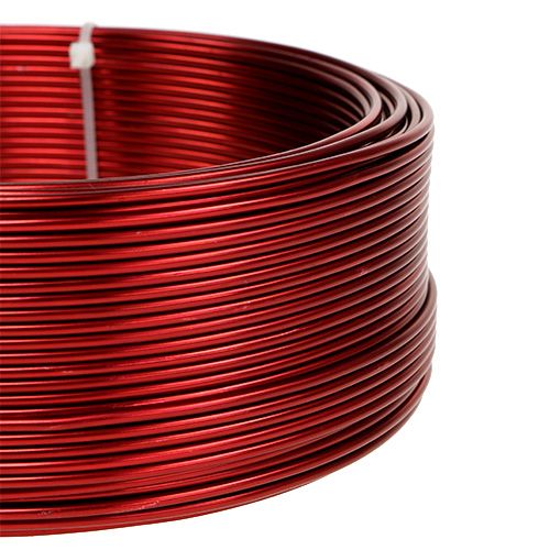 Floristik24 Filo di alluminio rosso Ø2mm 500g (60m)