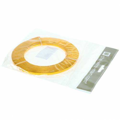 Floristik24 Cavo piatto in alluminio 5mm 10m filo artigianale giallo sole