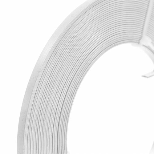 Filo piatto in alluminio da 5 mm 10 m Filo per perline bianco