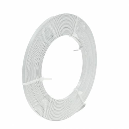 Prodotto Filo piatto in alluminio da 5 mm 10 m Filo per perline bianco