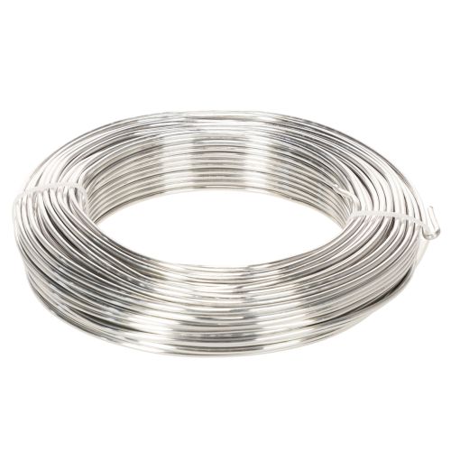 Filo di alluminio, argento, 3 mm, filo per lavori creativi, 1 kg