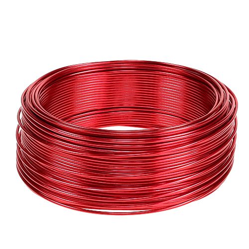 Floristik24 Filo Alluminio Rosso Ø2mm 500g 60m