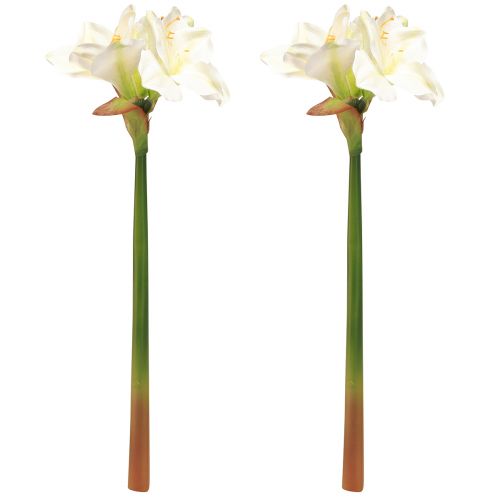 Prodotto Amaryllis Fiori di Natale artificiali L55cm bianchi 2 pezzi