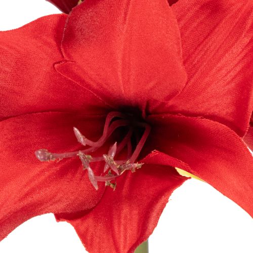 Fiore di amarillide rosso artificiale con stelo, decorazione floreale per Natale, 50 cm | Floristik24.it