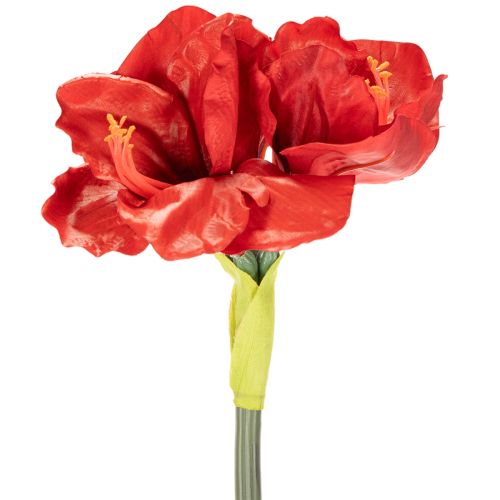 Fiore di amarillide artificiale, rosso, a stelo lungo, per vaso e composizione, 77 cm | Floristik24.it