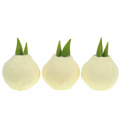 Tubero di Amaryllis Bianco artificiale 12,5 cm 3 pezzi