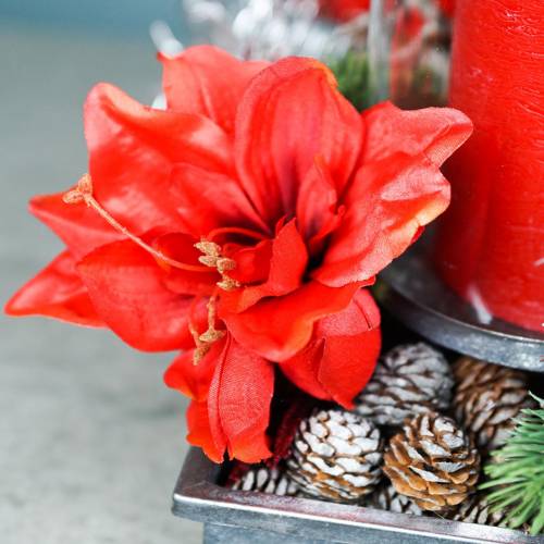 Prodotto Amaryllis artificiale grande rosso 96,5 cm