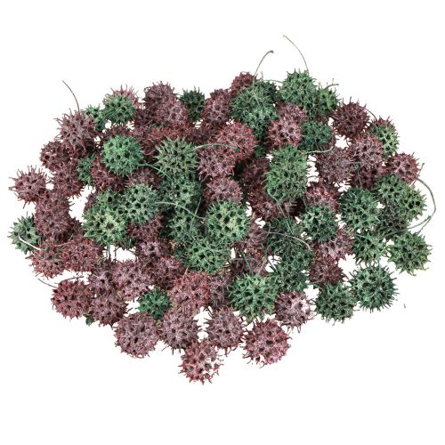Prodotto Decorazione coni albero ambrato decorazione naturale satinata bacca verde 500g