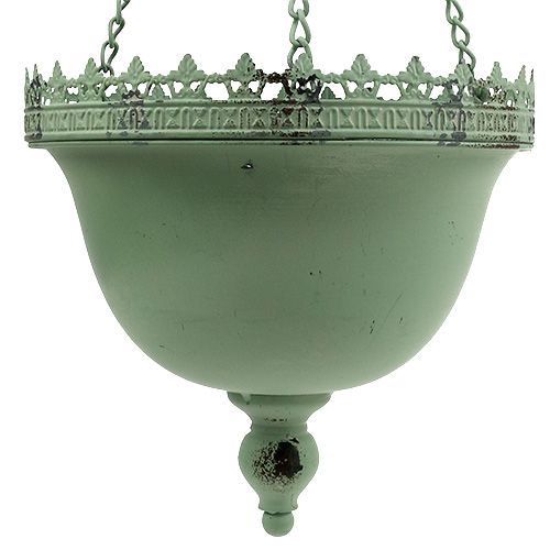 Floristik24 Cestino da appendere verde Ø23cm H21cm